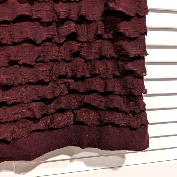 Loft Merlot Ruffle Tank - Picture 3 of 5